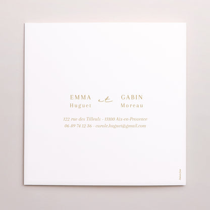 Faire-part Mariage Carré double volet On se marie II photo N° 3