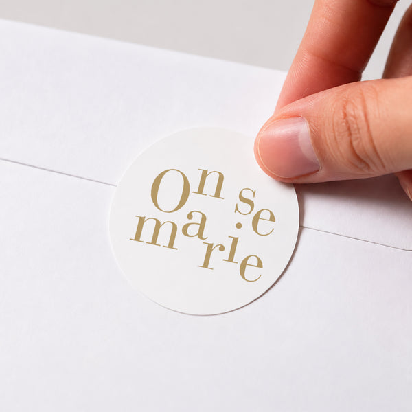 Sticker Mariage Rond On se marie II photo