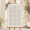Plan de table Mariage Portrait Courbes sur fond beige photo N° 1
