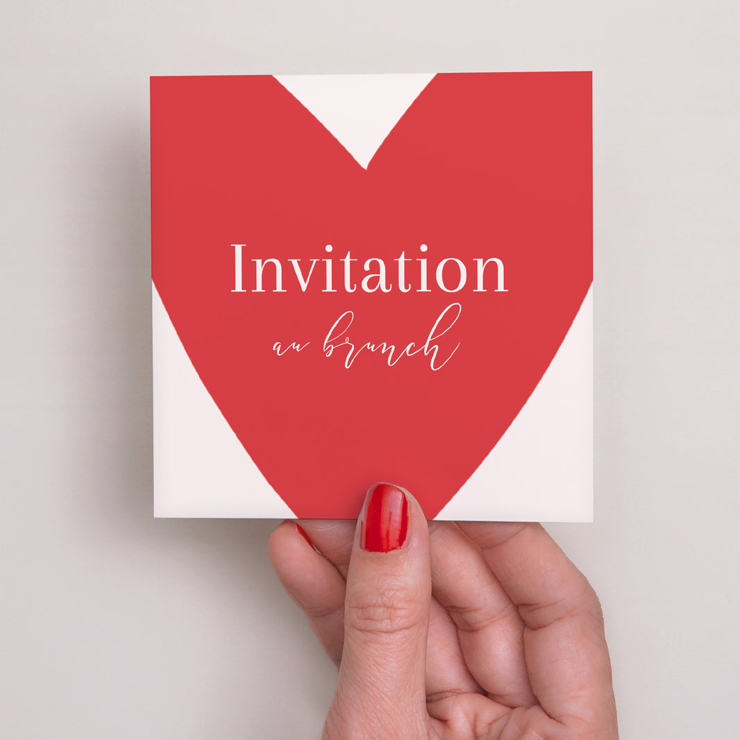 Invitations Mariage Carré coeur sur toi photo N° 2