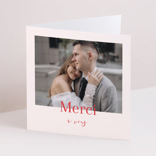 Remerciements Mariage Carré double volet Coeur sur toi photo