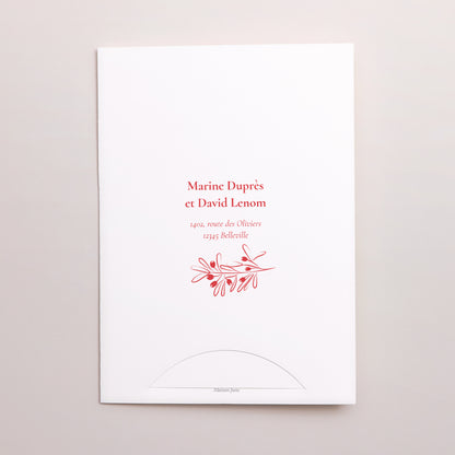 Faire-part Mariage Pochette 2 cartes Be our guest ! photo N° 5