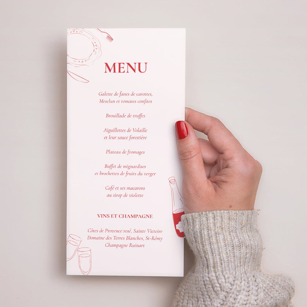 Menu Mariage Panoramique portrait Be our guest ! photo N° 3