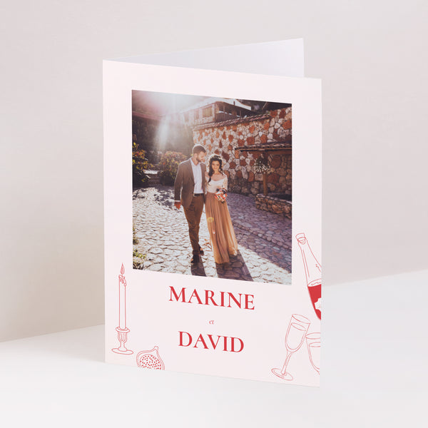 Remerciements Mariage Portrait double volet Be our guest ! photo