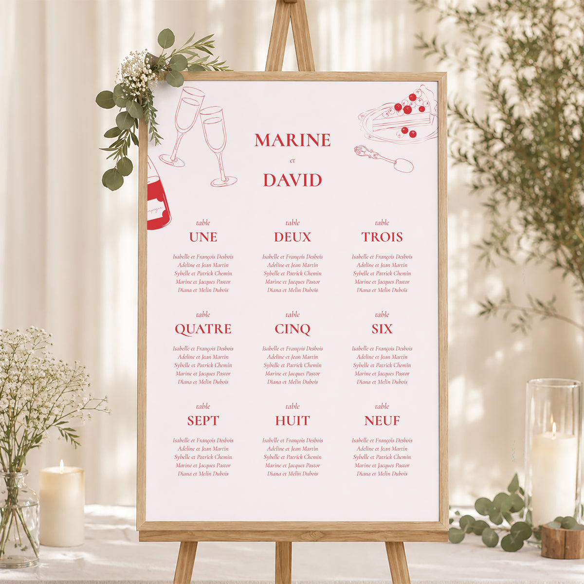 Plan de table Mariage Portrait Be our guest ! photo N° 1