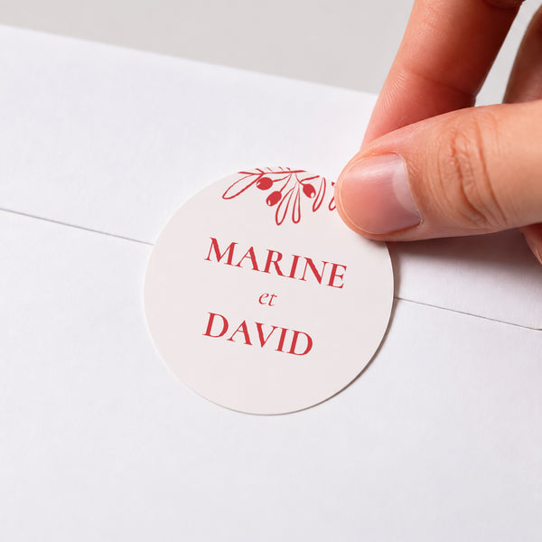 Sticker Mariage Rond Be our guest ! photo