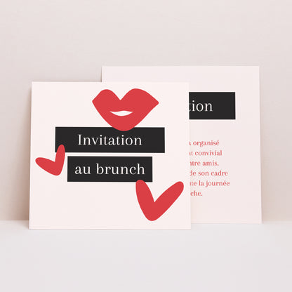 Invitations Mariage Carré Bisous full of LOVE photo N° 1