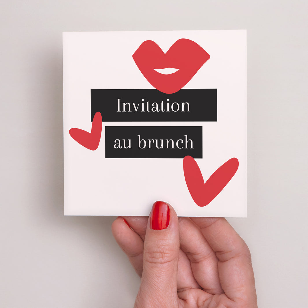 Invitations Mariage Carré Bisous full of LOVE photo N° 2