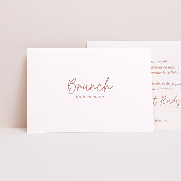 Invitations Mariage Paysage Epuré photo