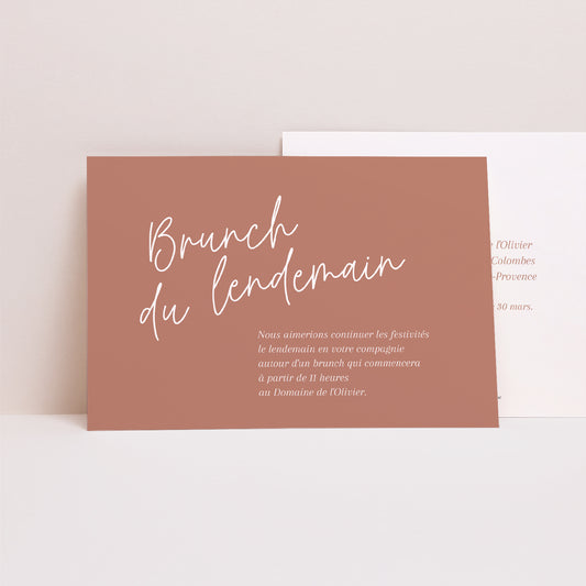 Invitations Mariage Paysage Poussière de brique photo
