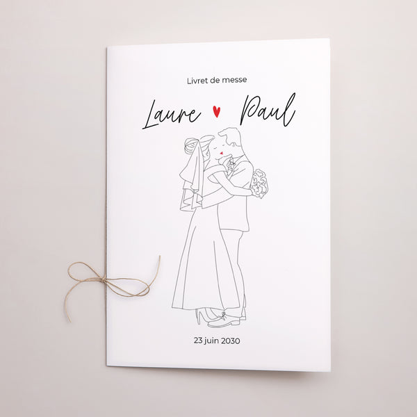 Livret de messe Mariage Double volet Les heureux mariés photo