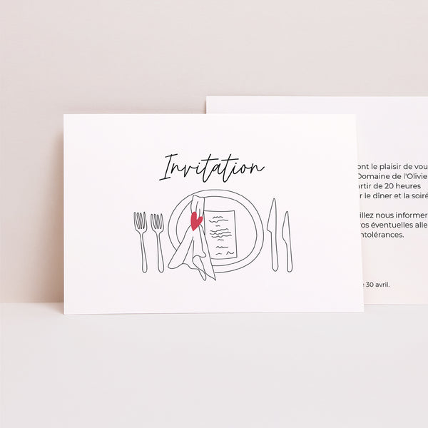 Invitations Mariage Paysage Les heureux mariés photo