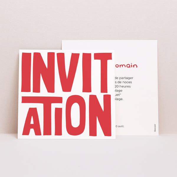 Invitations Mariage Carré Amor Amor photo