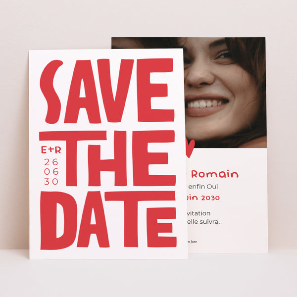 Save the date Mariage Portrait Amor Amor photo