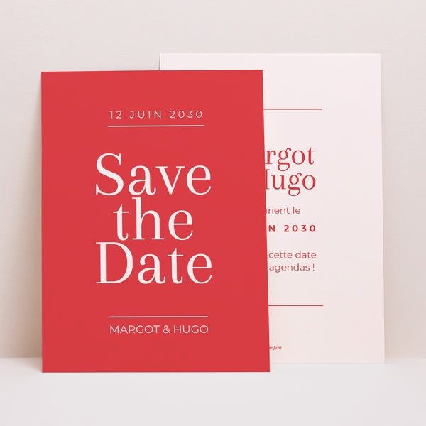 Save the date Mariage Portrait La vie est belle photo
