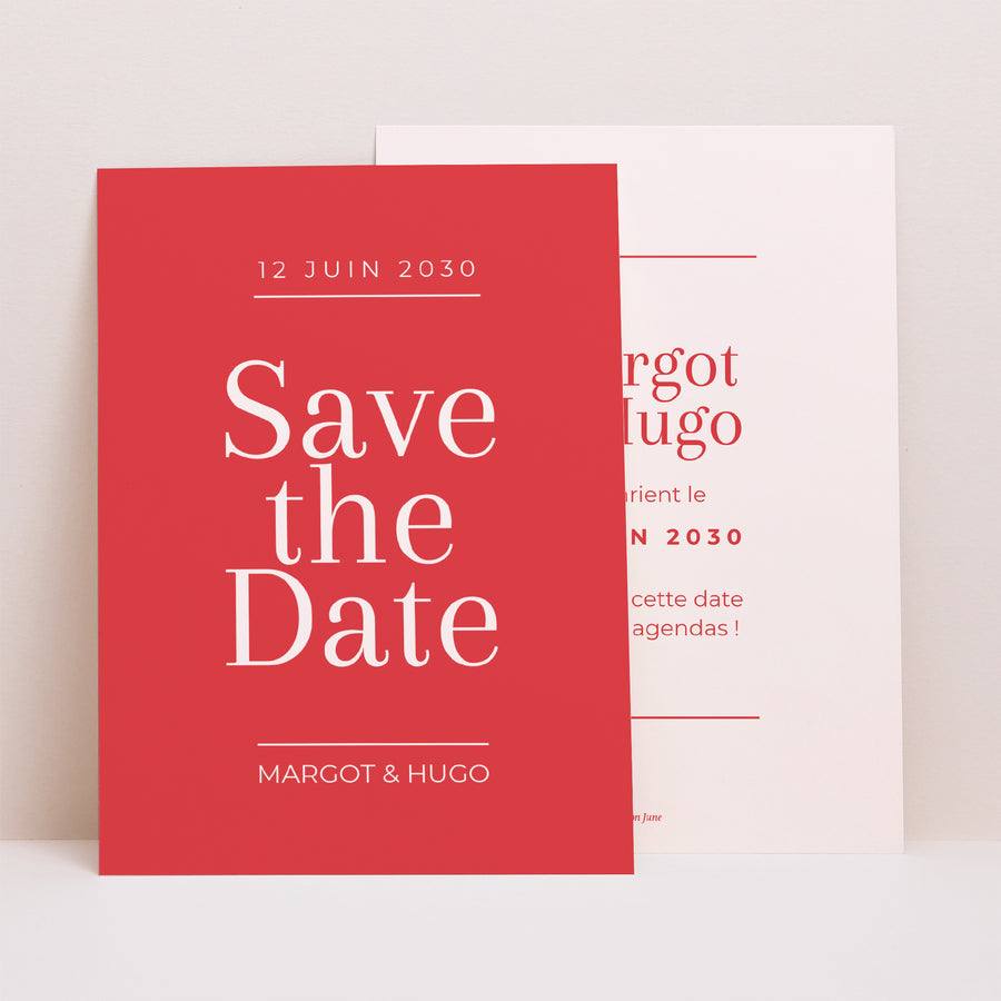 Save the date Mariage Portrait La vie est belle photo