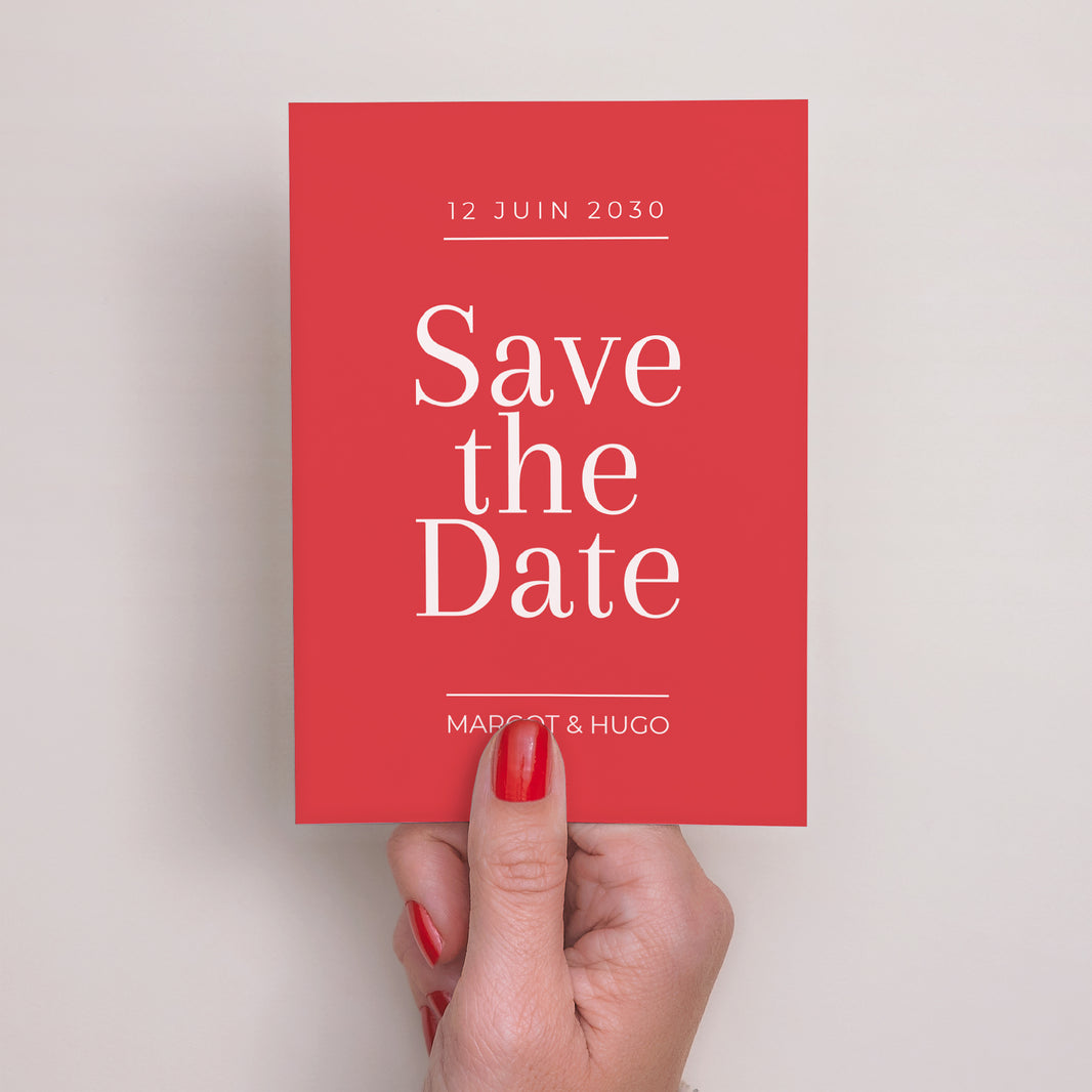 Save the date Mariage Portrait La vie est belle photo N° 2