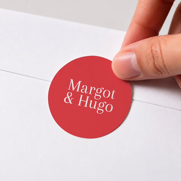 Sticker Mariage Rond La vie est belle photo