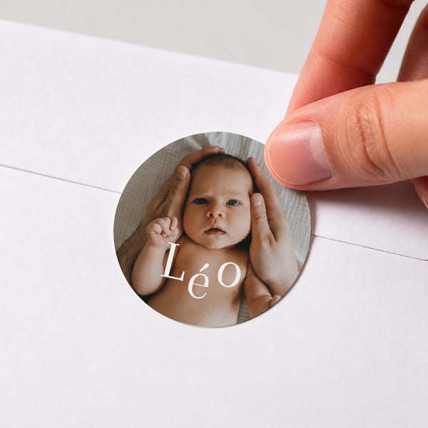 Sticker Naissance Rond Full photo photo