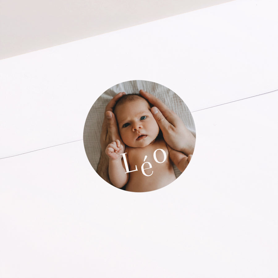 Sticker Naissance Rond Full photo photo