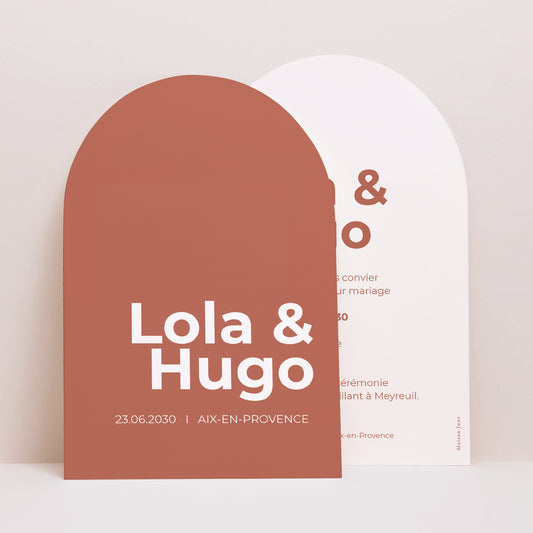 Faire-part Mariage Arche Comme un air de Terracotta photo
