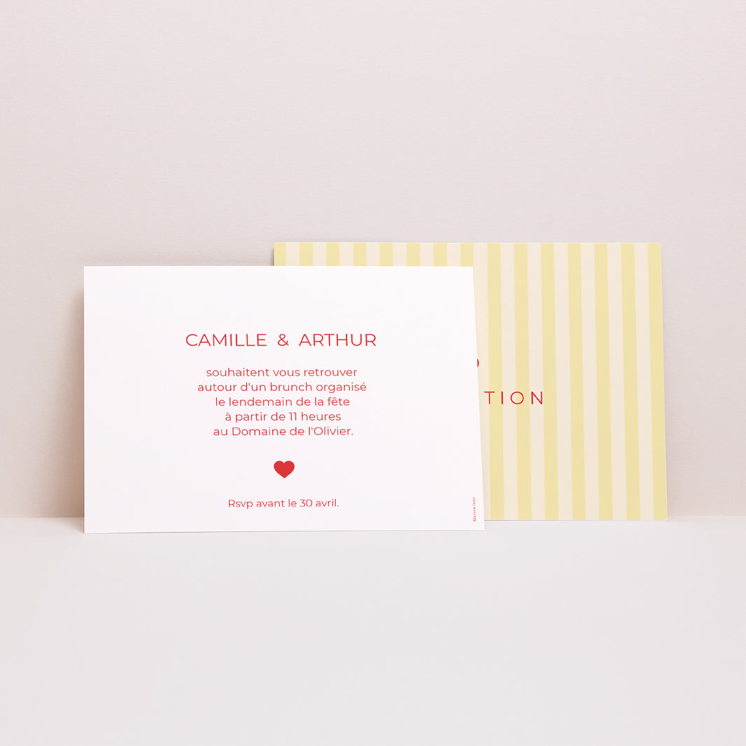 Invitations Mariage Paysage Yellow sunshine photo N° 2