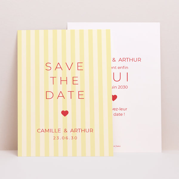 Save the date Mariage Portrait Yellow sunshine photo
