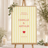 Panneau bienvenue Mariage Portrait 60 x 90 cm Yellow sunshine photo N° 1