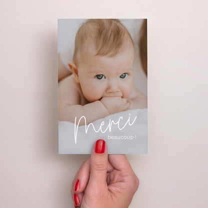 Remerciements Naissance Portrait single baby photo N° 2