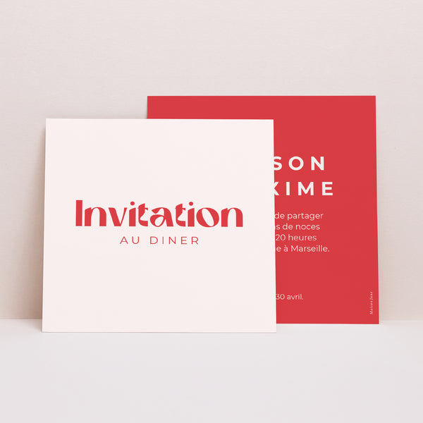 Invitations Mariage Carré Oui coeur photo