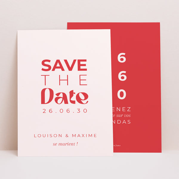 Save the date Mariage Portrait Oui coeur photo