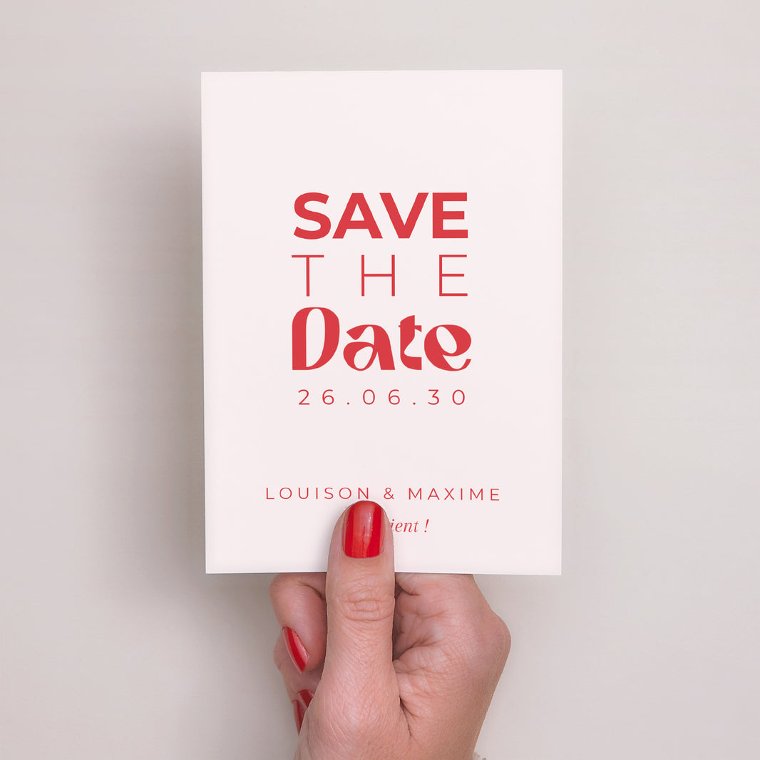 Save the date Mariage Portrait oui coeur photo N° 2