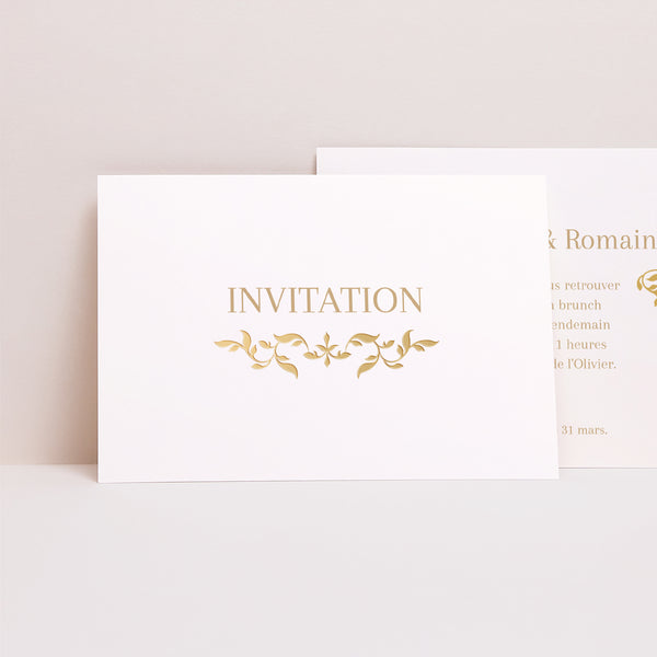 Invitations Mariage Paysage Baroque chic photo