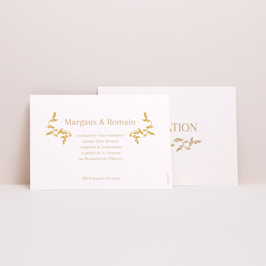 Invitations Mariage Paysage Baroque chic photo N° 2