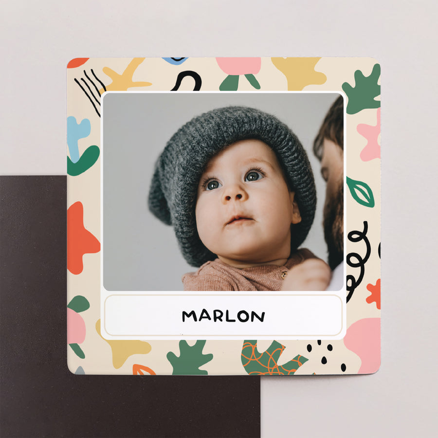 Remerciements Naissance Lot de 9, magnétique Matisse coloré photo