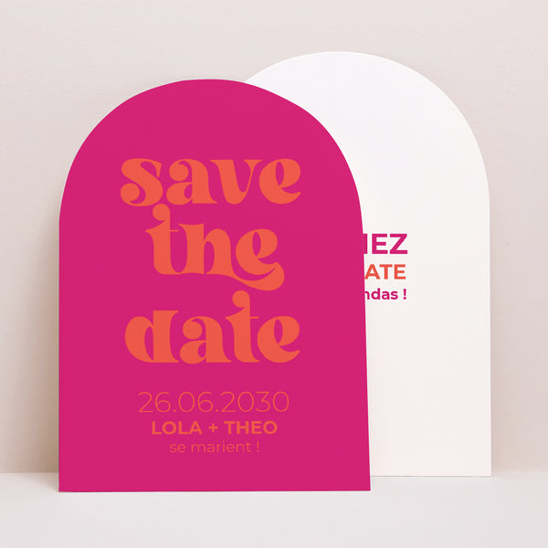 Save the date Mariage Petite arche Groovy photo
