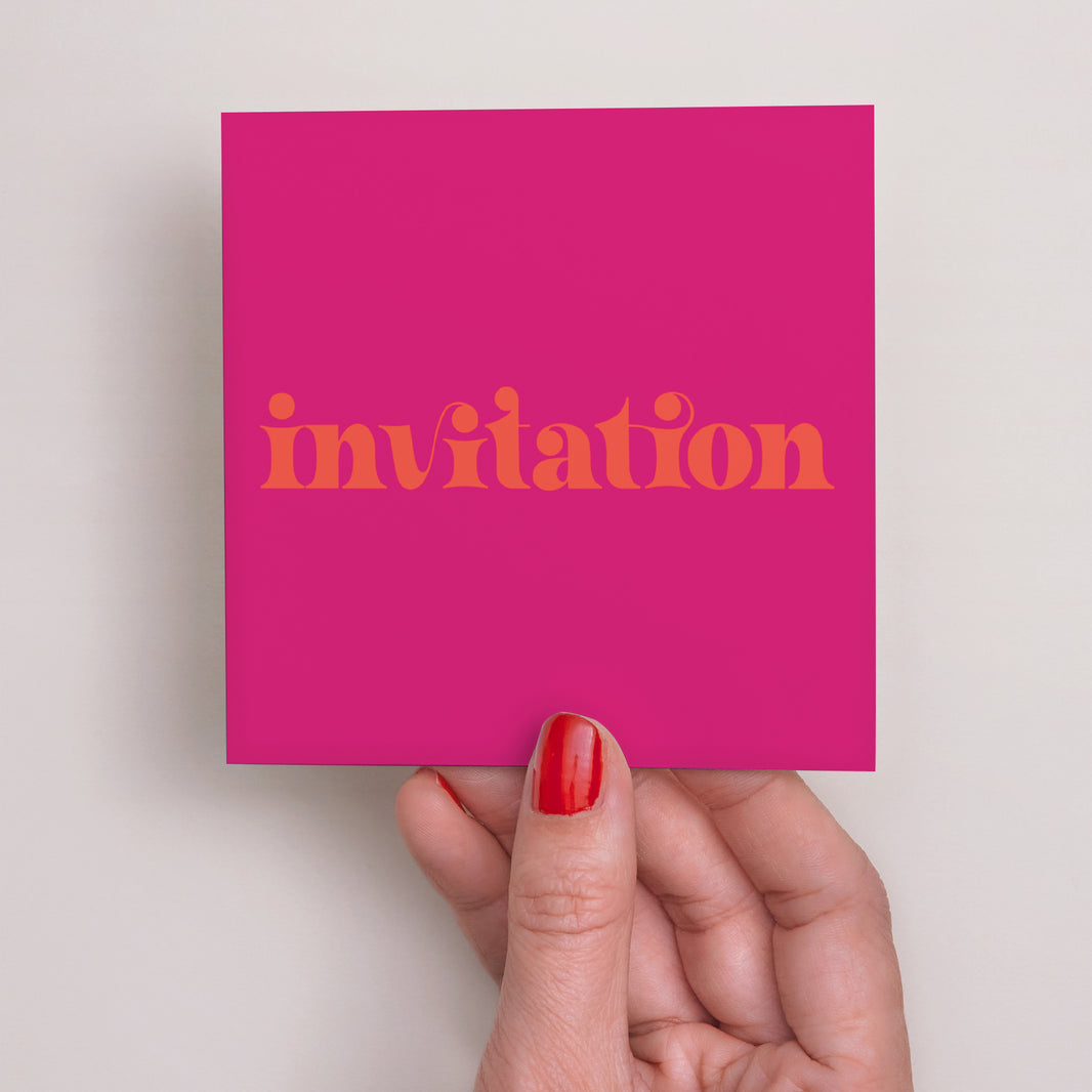 Invitations Mariage Carré Groovy photo N° 2