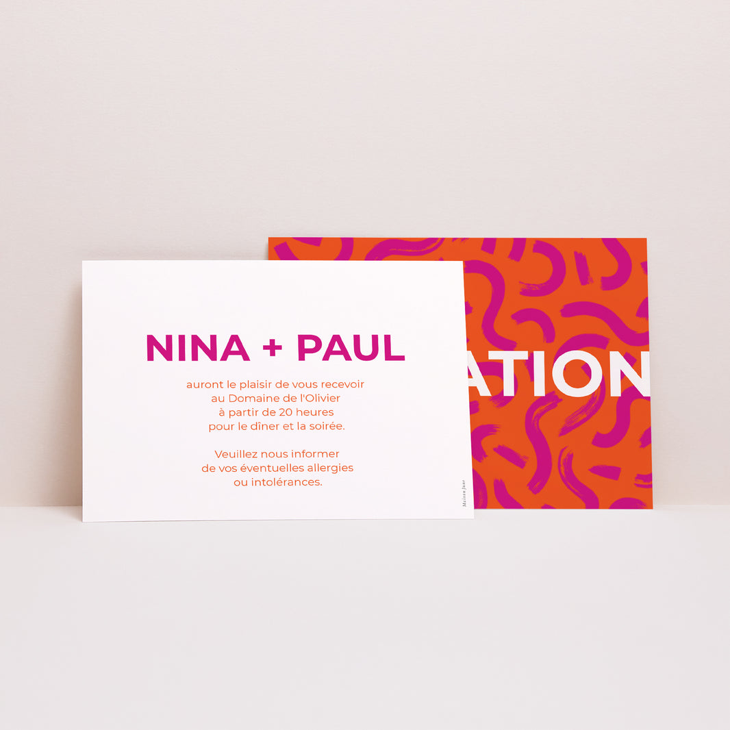 Invitations Mariage Paysage Color pop photo N° 2