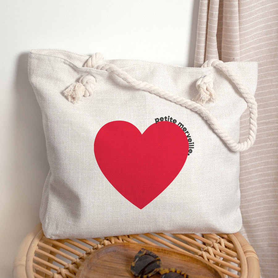 Sac cabas Naissance Anse en corde Petite Merveille photo