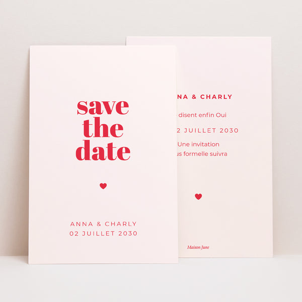 Save the date Mariage Portrait On se dit oui photo
