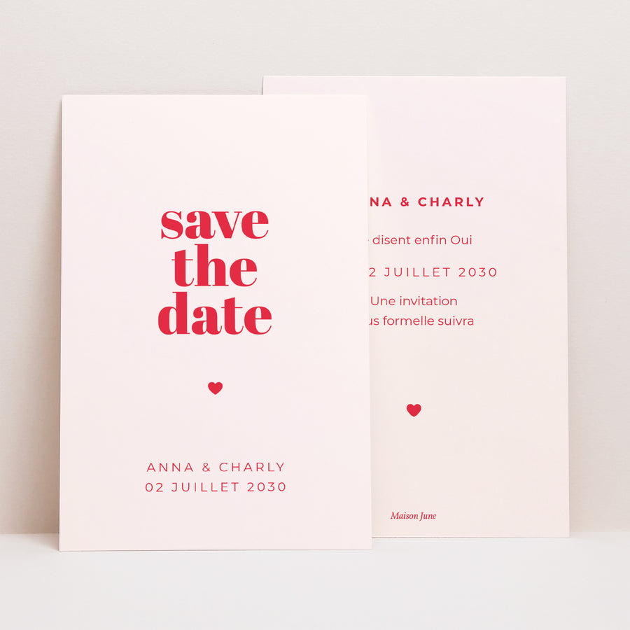 Save the date Mariage Portrait On se dit oui photo