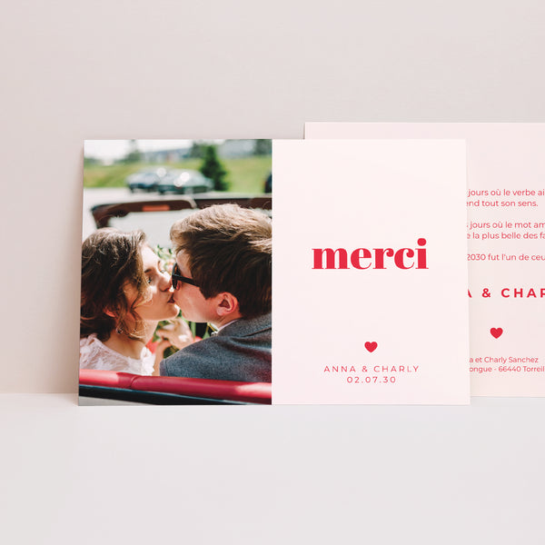 Remerciements Mariage Paysage On se dit oui photo