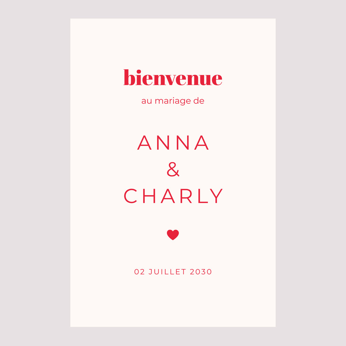 Panneau bienvenue Mariage Portrait 60 x 90 cm On se dit oui photo N° 2