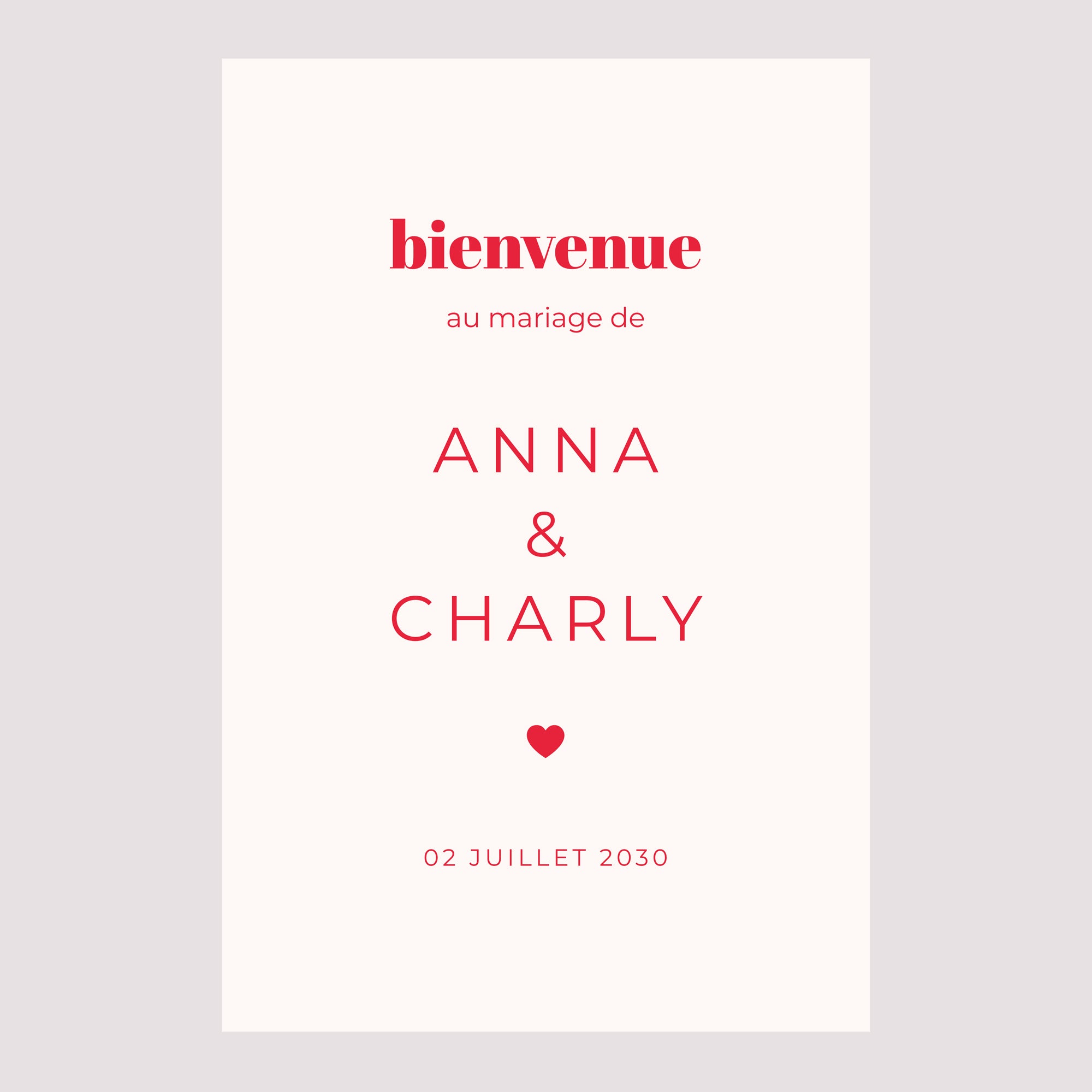 Panneau bienvenue Mariage Portrait 60 x 90 cm On se dit oui photo N° 2