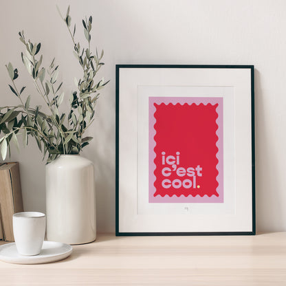 Affiche Objets Portrait Ici c'est cool photo N° 1