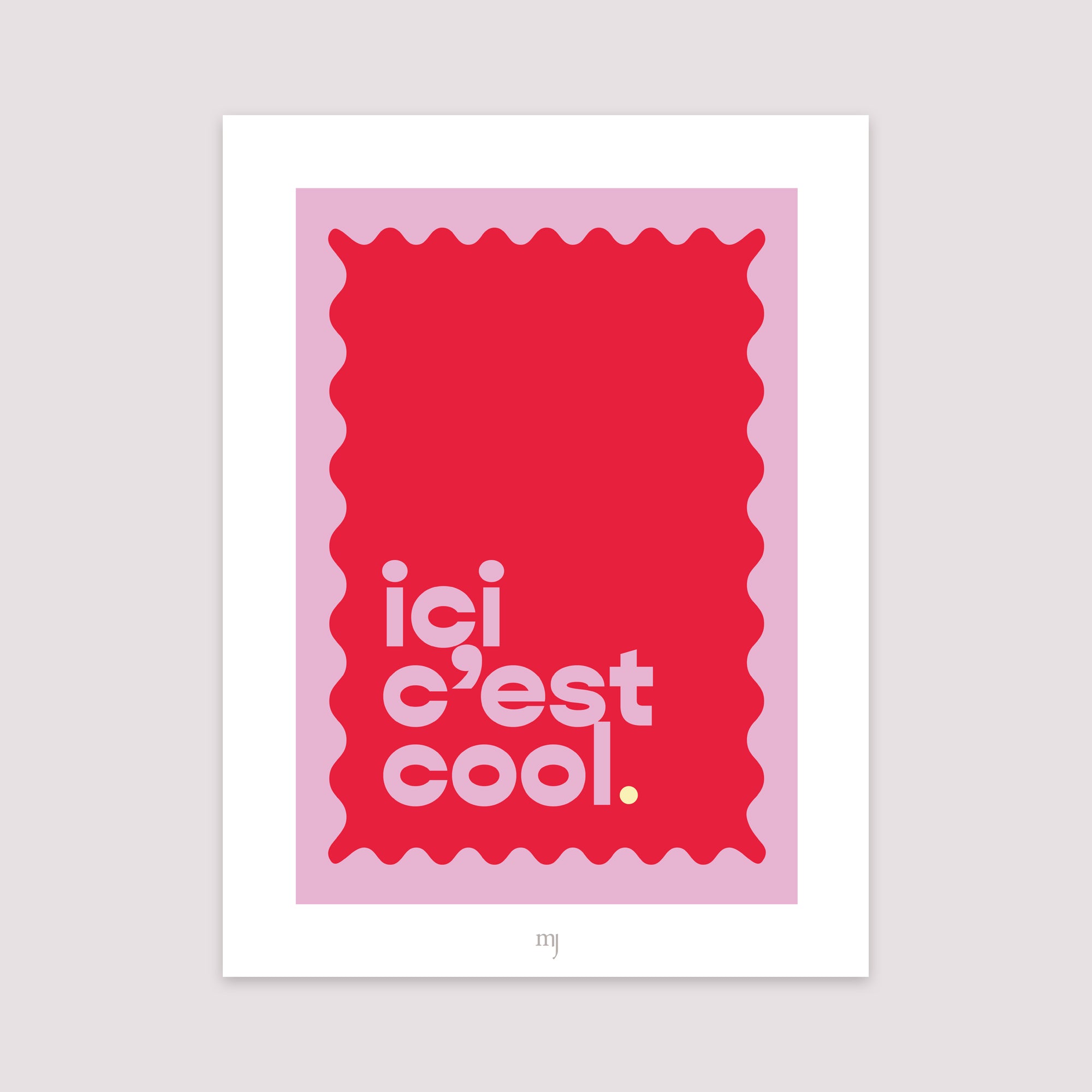 Affiche Portrait 30 x 40 cm Ici c'est cool photo N° 2