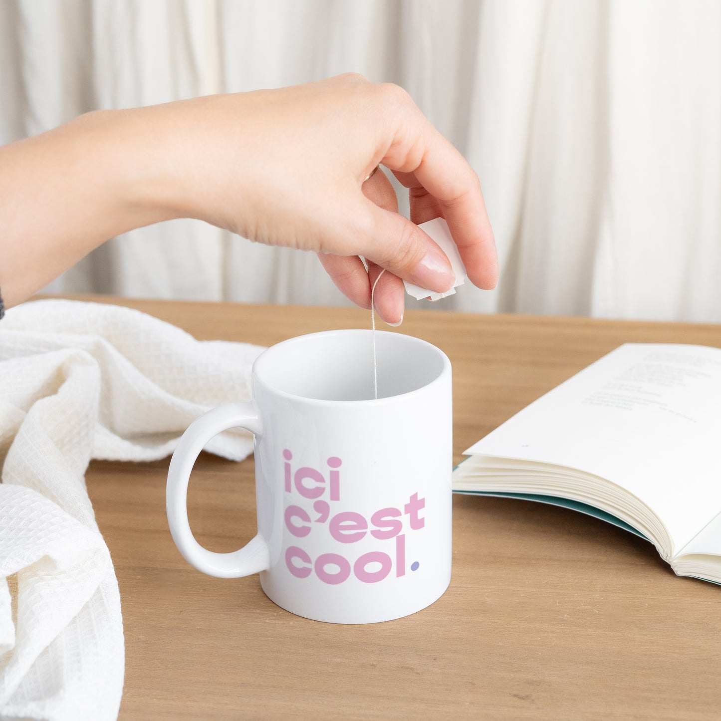 Mug Objets Blanc Ici c'est cool photo N° 3