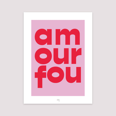 Affiche Portrait 30 x 40 cm Amour fou