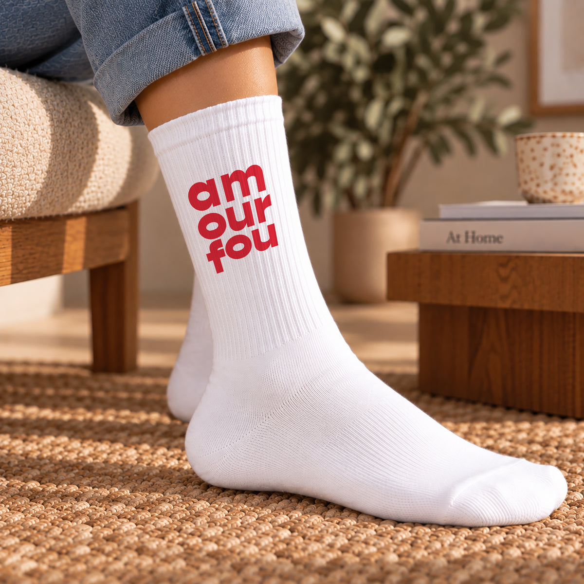 Chaussettes femme Blanches Amour fou II photo N° 2