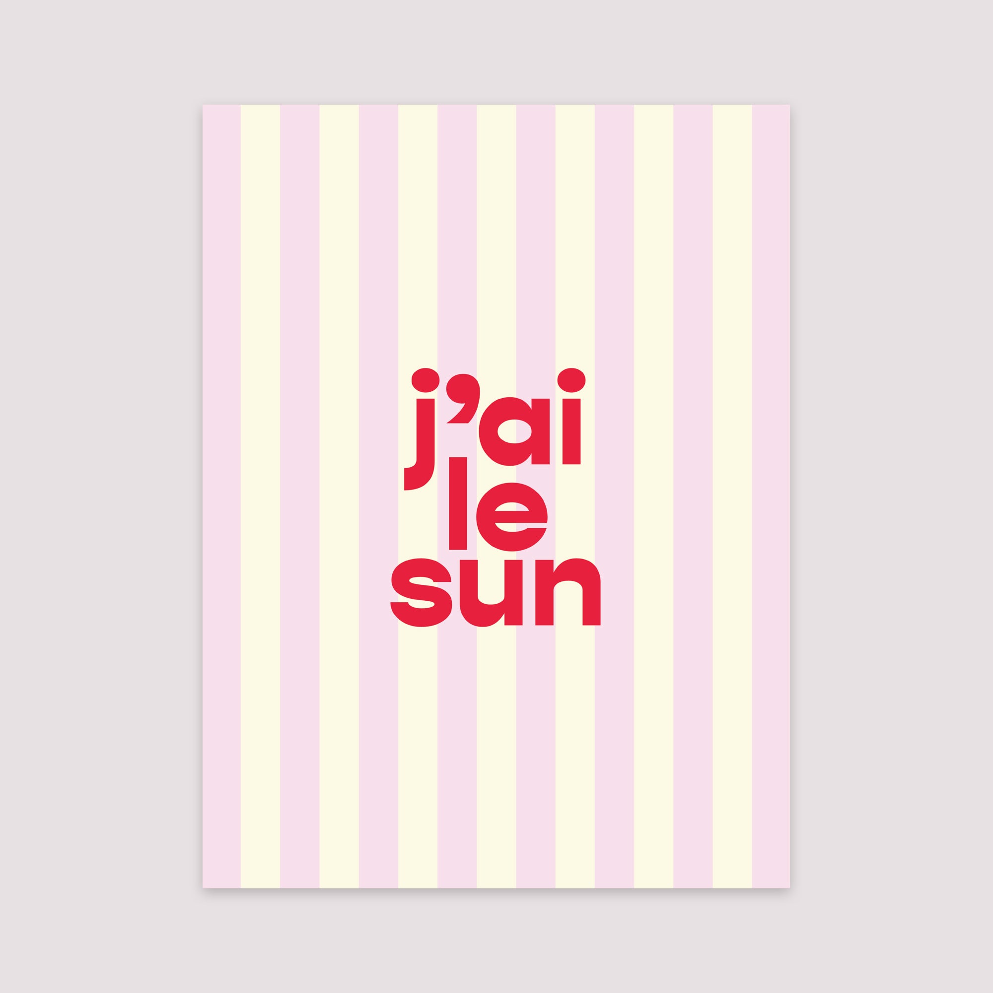 Affiche Portrait 30 x 40 cm J'ai le sun photo N° 2